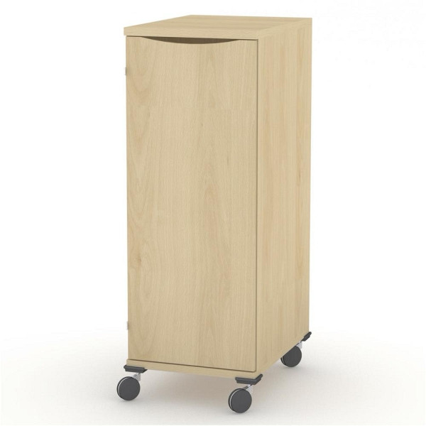 Deskin rollbarer Hochcontainer MODUL, Buchedekor, B 435 x H 1205 x T 600 mm, 331271