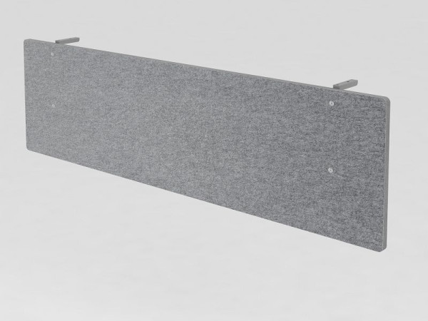 Hammerbacher Sichtblende, Schallschutz für 180er Tisch, grau, aus Akustikmaterial, Schallschutzklasse C, VSIA18/5