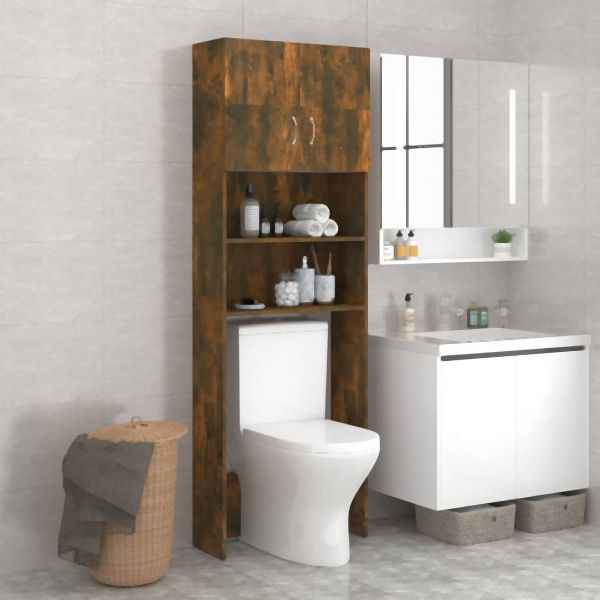 vidaXL Waschmaschinenschrank Räuchereiche 64x25,5x190 cm, 815069