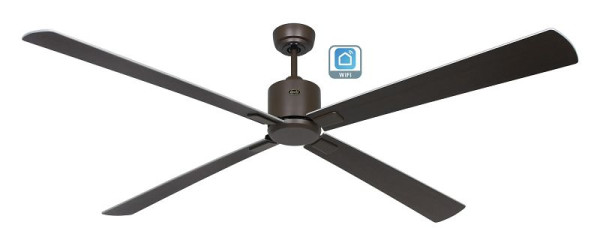 CasaFan Deckenventilator Eco Neo III 180 Lack bronze-Wenge/Lack silber WiFi, 949411W