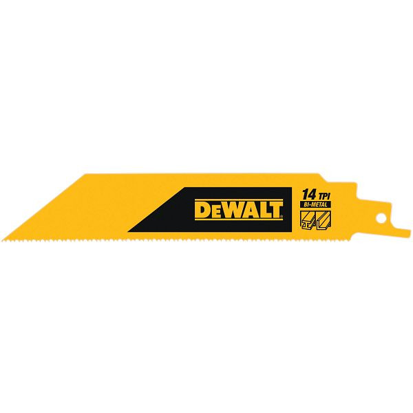DeWalt Säbelsägeblatt Bi-Metall 1" Heavy Duty für Metall 304mm 14TPI, VE: 5 Stück, DT90390-QZ