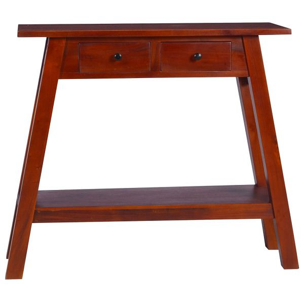 vidaXL Konsolentisch Klassisches Braun 90x30x75 cm Massivholz Mahagoni, 288892