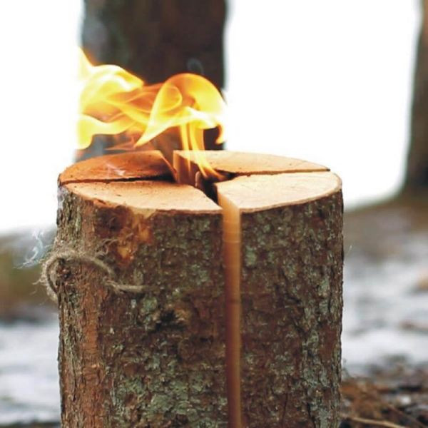 NOOR Schwedenfeuer Schwedenfackel Höhe 25cm Durchmesser 17-24cm, 160SCHWED25CM
