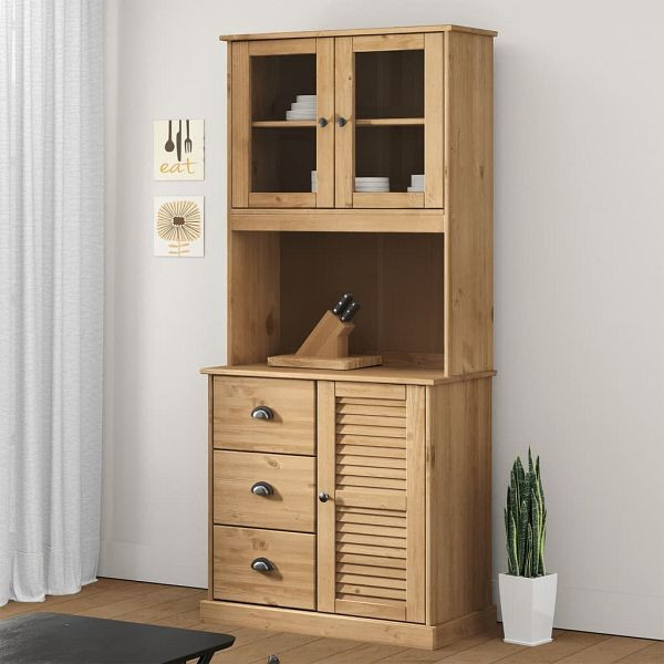vidaXL Sideboard-Aufsatz VIGO 78x30x100 cm Massivholz Kiefer, 353205