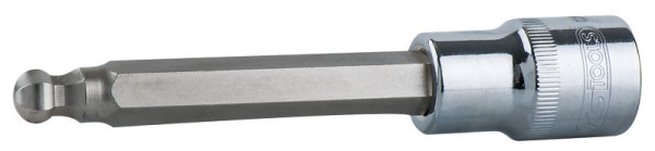 KS Tools 1/2" CHROMEplus Bit-Stecknuss Innensechskant, Kugelkopf, lang, 5mm, 918.1771