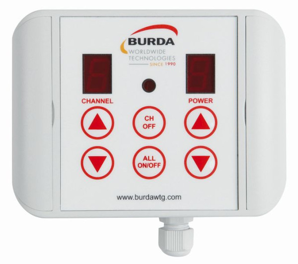 Burda Keypad für BHC-Controller, 9 Zonen, weiss, 382303