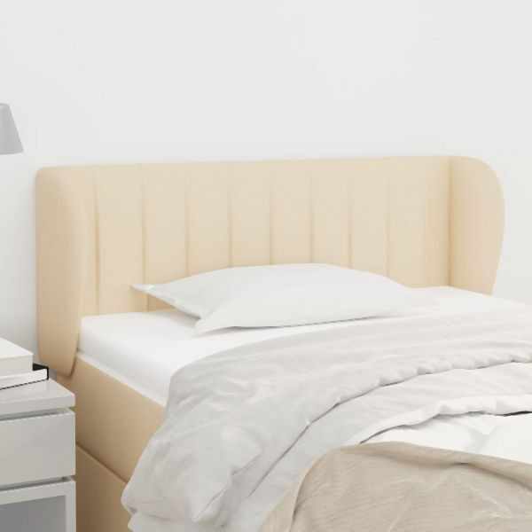 vidaXL Kopfteil mit Ohren Creme 83x23x78/88 cm Stoff, 3117361