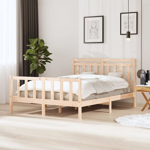 vidaXL Massivholzbett 150x200 cm, 3100963, 8720286959503
