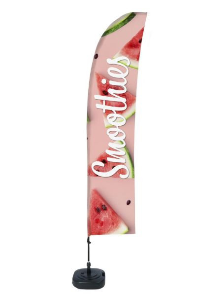 Showdown Displays Beach Flag Budget Wind Komplettset Smoothies Wassermelone Spanisch, BFBL-WT21-17-I150