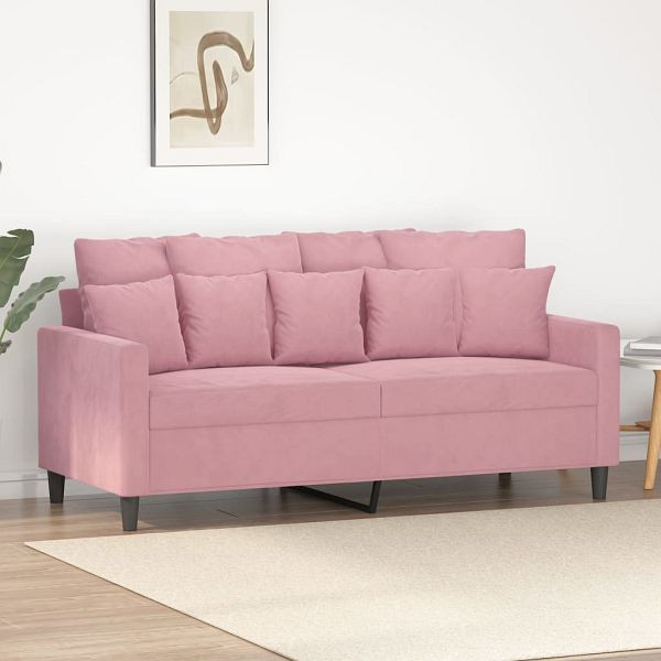 vidaXL 2-Sitzer-Sofa Rosa 140 cm Samt, 359306, 8721012140325
