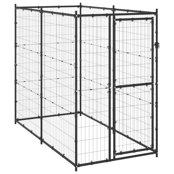 vidaXL Outdoor-Hundezwinger Stahl 110x220x180 cm, 150796