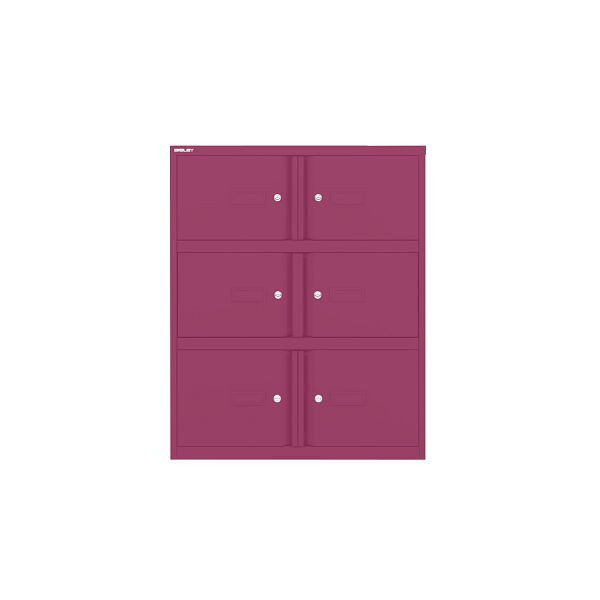 Bisley Essentials Office Locker, Höhe 1000-1024 x Breite 800 x Tiefe 470 mm, 621 beere, YELD0810621