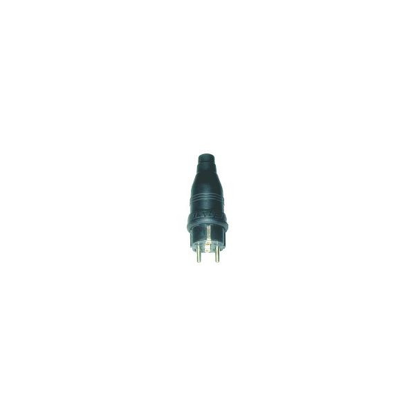 Erso Schutzkontaktstecker Gummi IP44 schwarz / Schrauben VSI, 119993