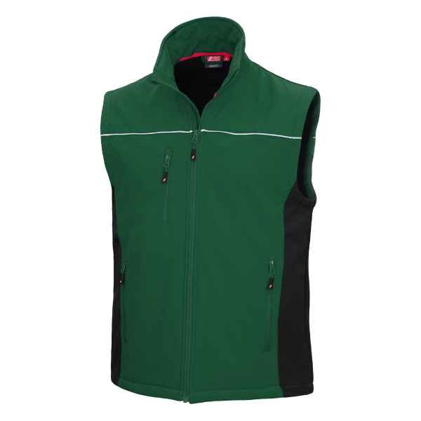 NITRAS MOTION TEX LIGHT, Softshellweste, grün / schwarz (Farbcode: 3010), Größe: XL, VE: 10 Stück, 7164-XL
