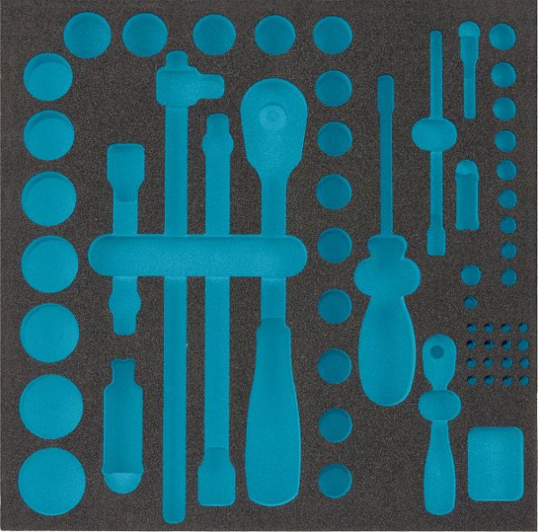 Hazet 2-Komponenten Weichschaum-Einlage, für 163-224/57, Abmessungen / Länge: 344 mm x 342 mm, 163-224L