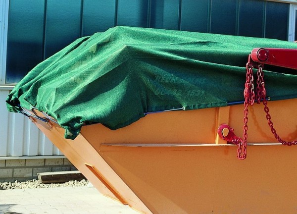 HUCK Containerplane PE 200 g/qm, 2,30 x 5 m + Gummi-Spannleine, Farbe: dunkelgrün, 72291-015