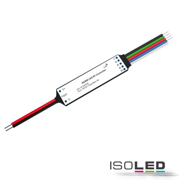 ISOLED Sys-Pro RGB+W Funk Mesh PWM-Dimmer Mini, 4 Kanal, 12-24V DC 4x1A, 114456