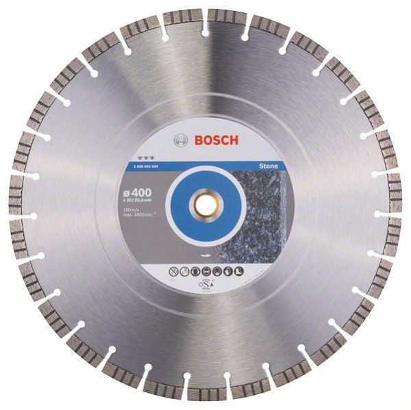 Bosch Diamanttrennscheibe Best for Stone, 400 x 20,00/25,40 x 3,2 x 12 mm, 2608602649