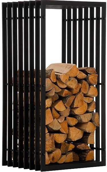 CLP Kaminholzständer Irving 40x50x100 mm, schwarz-matt, 15384778