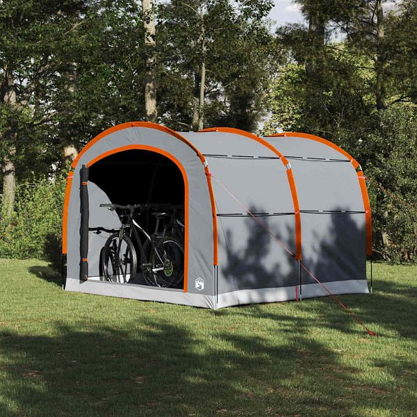 vidaXL Zelt mit Dach Grau und Orange 268 x 240 x 191 cm Polyester, 42001001