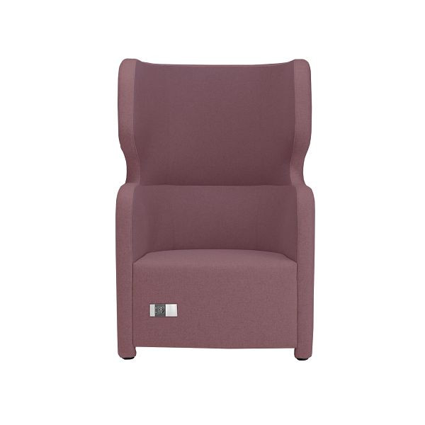 Bisley Sessel Vivo, Einsitzer, Hohe Rückenlehne, 2 Seitentaschen, 2 Steckdosen und 2 USB Anschlüsse, NE0234 bordeaux, VIVH1PS2.NE0234