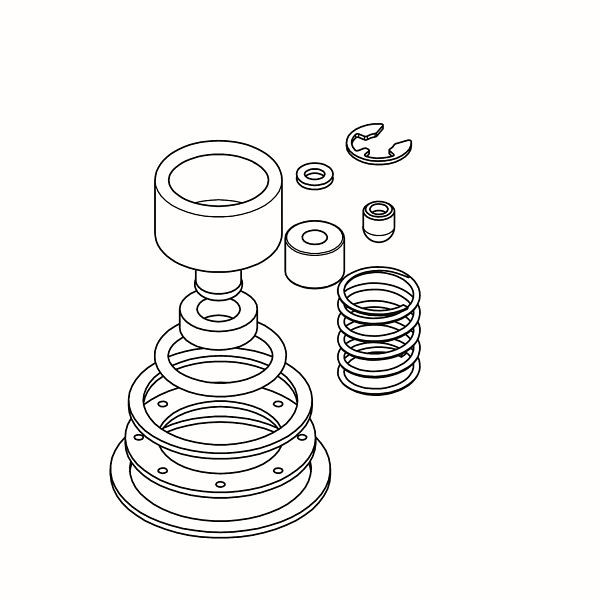 KWC Ersatzteilset bestehend aus Gummiteilen, Dichtungen, Druckfeder und Sicherungsscheibe, 2000105094