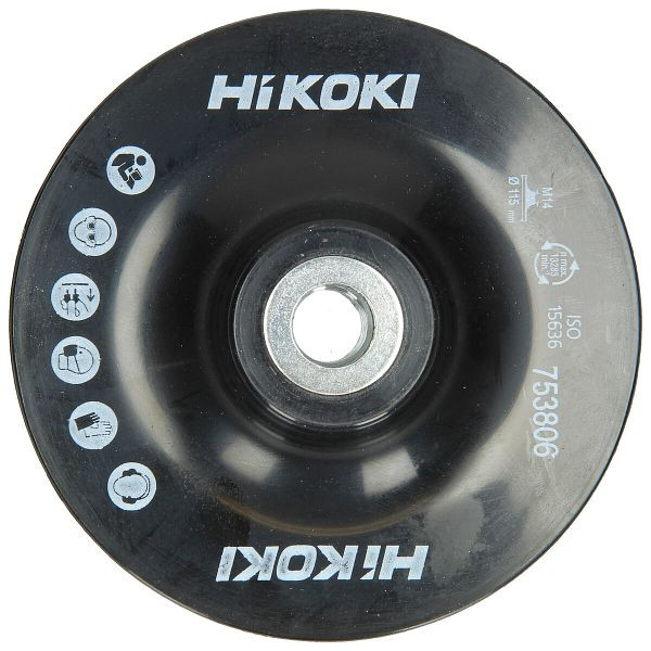 HiKOKI Stützteller 125mm x M14, Schwarz, ISO 15636, 753807
