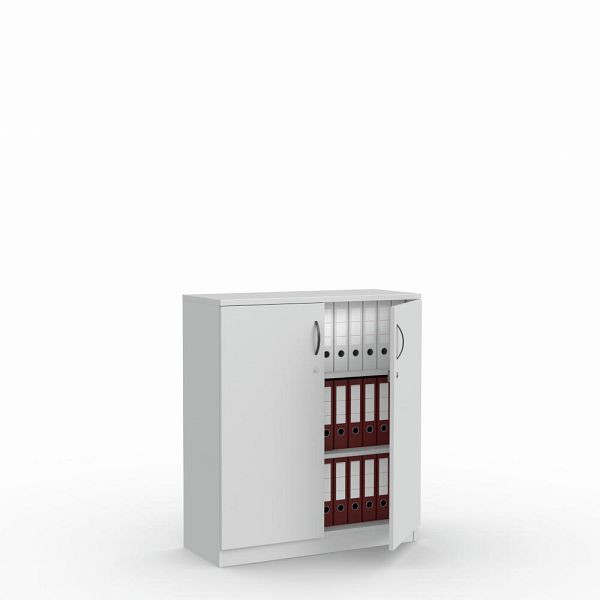 Deskin Flügeltürenschrank MULTI M, Dekor lichtgrau, B 1000 x H 1145 x T 420 mm, 273396