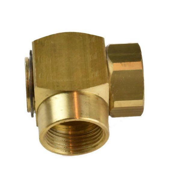Ebinger Drehgelenk (MS) 1'' IG - 1'' IG, max. 30bar, 90°, Dichtung Viton, 130.544