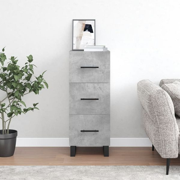vidaXL Sideboard Betongrau 34,5x34x90 cm Holzwerkstoff, 828632