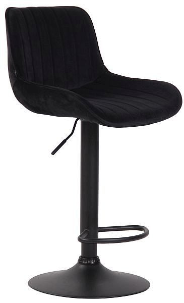 CLP Barhocker Lentini Samt schwarz, schwarz, 318273