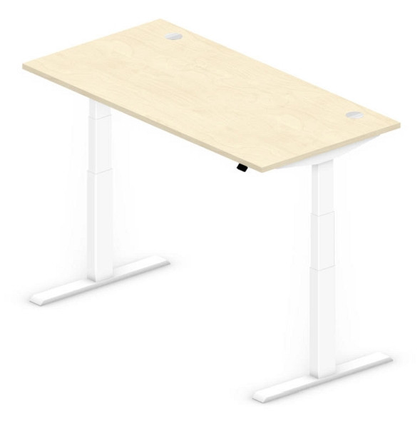 Deskin Sitz-/ Stehtisch Comfort MULTI M, Ahorndekor, B 1600 x T 800 x H 640-1300 mm, 281847