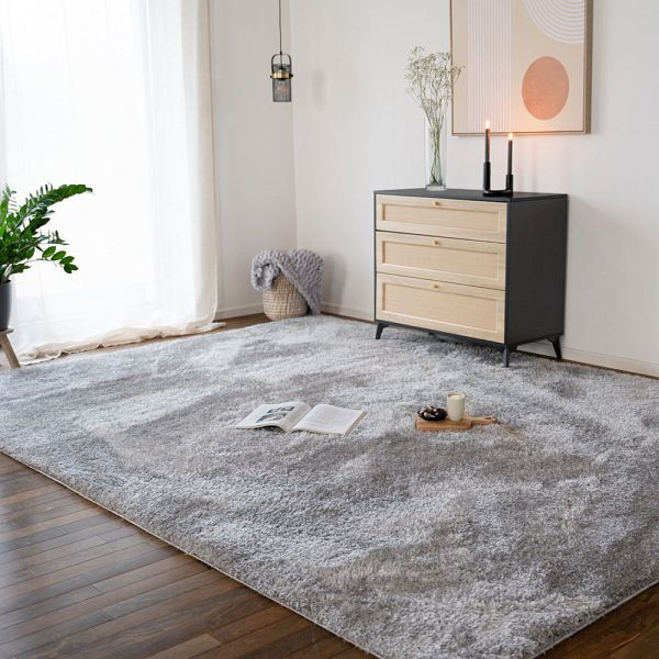 HOME DELUXE Hochflor Teppich SOFI, 300 x 200 cm Dunkelgrau, 56249
