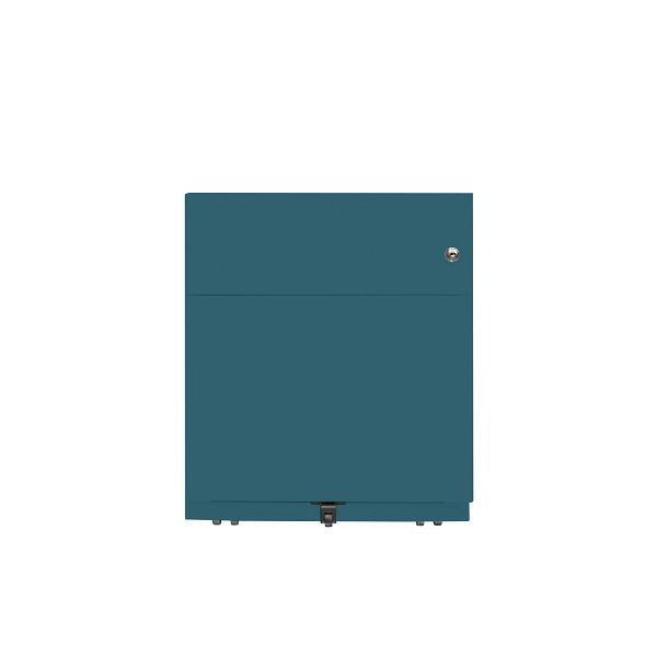 Bisley Rollcontainer Note™, 2 Schubladen, Tiefe 565 mm, Griffleiste, 653 ozeanblau, NWA59M7SF653