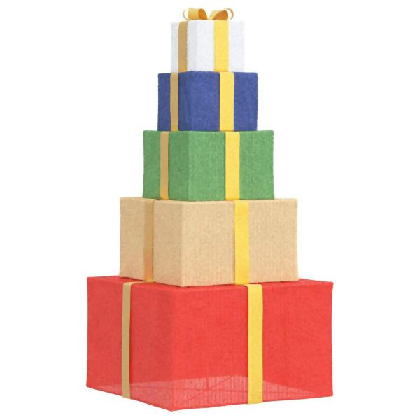 vidaXL Weihnachtsdekoration Geschenkbox 250 LEDs Warmweiß, 4019487