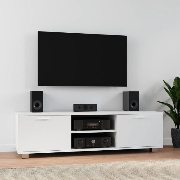 vidaXL TV-Schrank Weiß 140x40,5x35 cm Holzwerkstoff, 342622