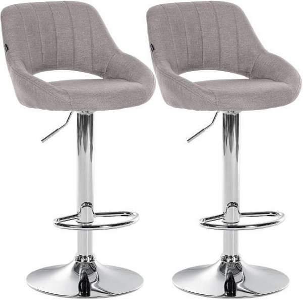 CLP Barhocker Milet Stoff C, grau, VE: 2 Stück, 324401