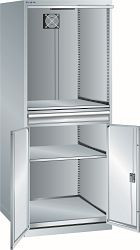 LISTA Computerschrank 36x36E (BxTxH) 717x725x1625mm D / Schuko Farbe: Lichtgrau, 17.642.020