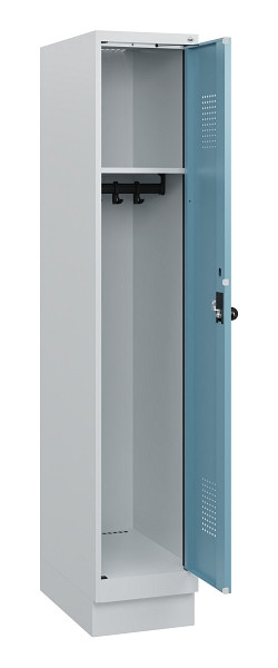 C+P Spind Evolo PLUS, Sockel, 1 Abteil, 1630x300x500mm, 7035/0010, Drehriegel, 0490205-10 S10009