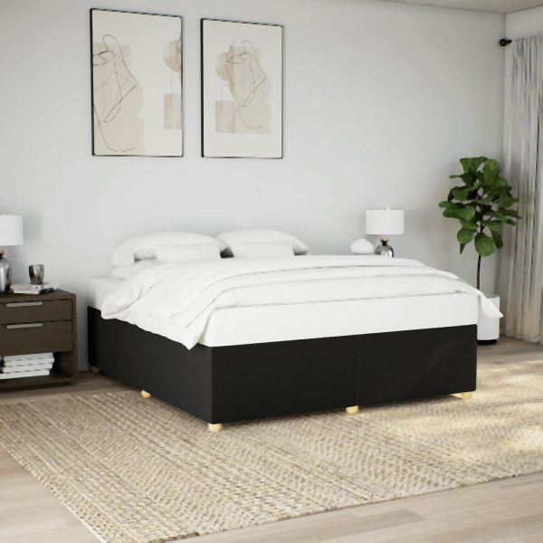 vidaXL Bettgestell ohne Matratze Schwarz 180x200 cm Stoff, 3284752