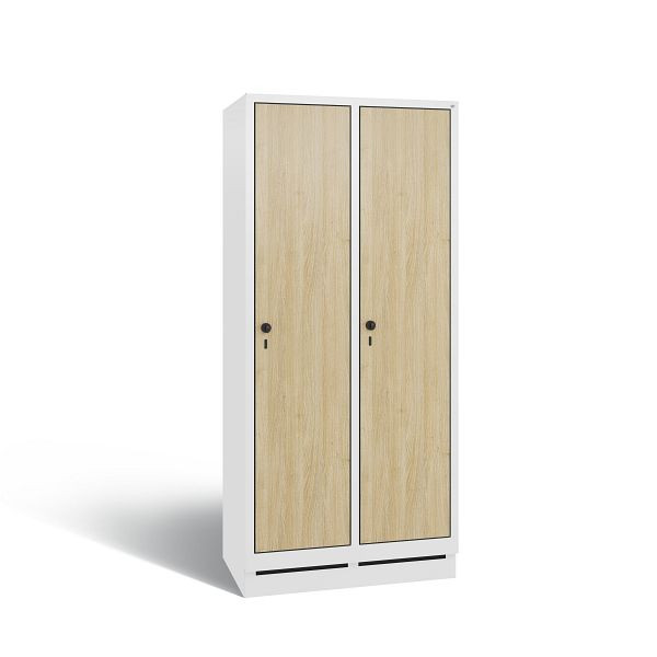 C+P Spind Evolo, 2 Abteile, H1800xB810xT500 mm, Weiß/MDF Eiche, 48020-22 S10939
