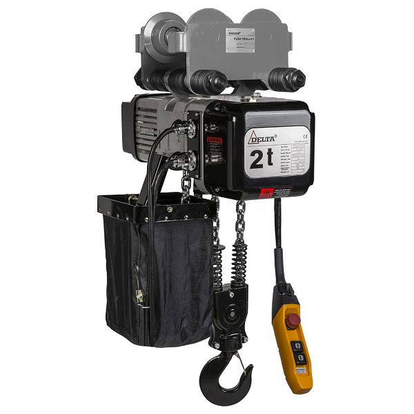 DELTA Elektrischer Kettenzug Typ DTS mit Handfahrwerk 400V, 2,5m/min 2-Strang, 2t mit 3m Hubhöhe, SG.0.DTY.02201.03
