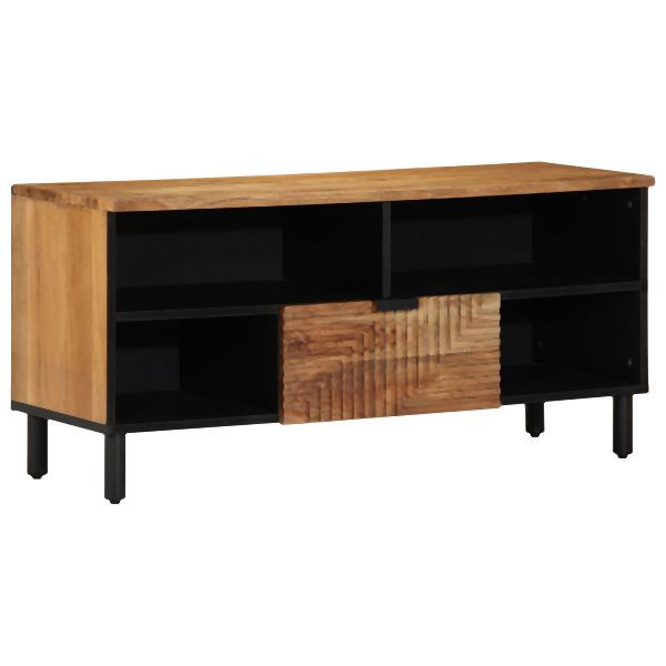 vidaXL TV-Schrank 100x33,5x46 cm Massivholz Akazie, 4017772
