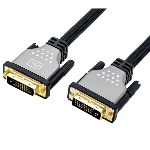 ROLINE Monitorkabel DVI, ST-ST, (24+1) dual link, schwarz / silber, 7,5 m, 11.04.5864