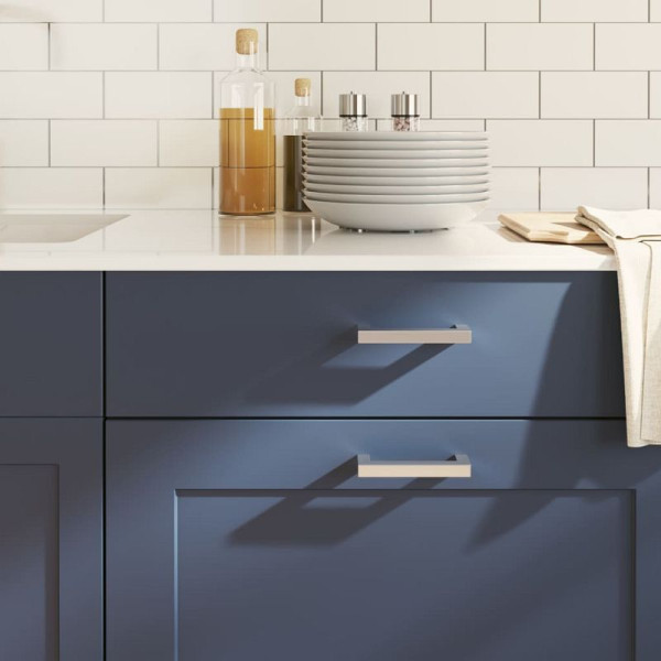 vidaXL Möbelgriffe, VE: 20 Stück, Silbern 96 mm Edelstahl, 3203636