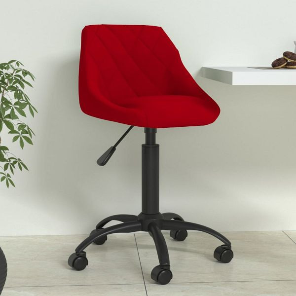 vidaXL Esszimmerstuhl Weinrot Samt, Polyester, 335366, 8720286537466