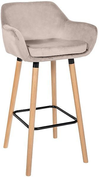 CLP Barhocker Grant Samt, creme, 324531, 4255716327361