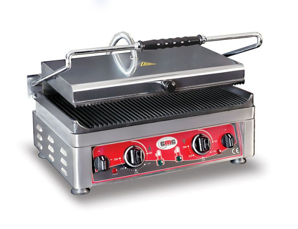 GMG Kontaktgrill - oben gerillt / unten gerillt, Grillfläche: 45 x 27 cm, Temperaturregelung getrennt für Ober- und Unterhitze, KG2745EDT
