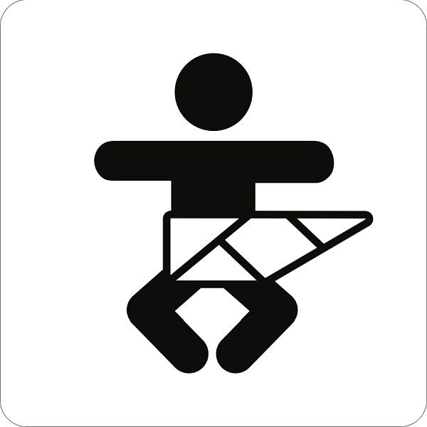 Moedel Piktogramm Wickelraum, Kunststoff, 160x160 mm, 96170