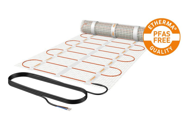 Etherma Heizmatte, 1,5m², 50x300cm, PFAS frei, 90W, extra dünn 3,8mm, 230V, 46108
